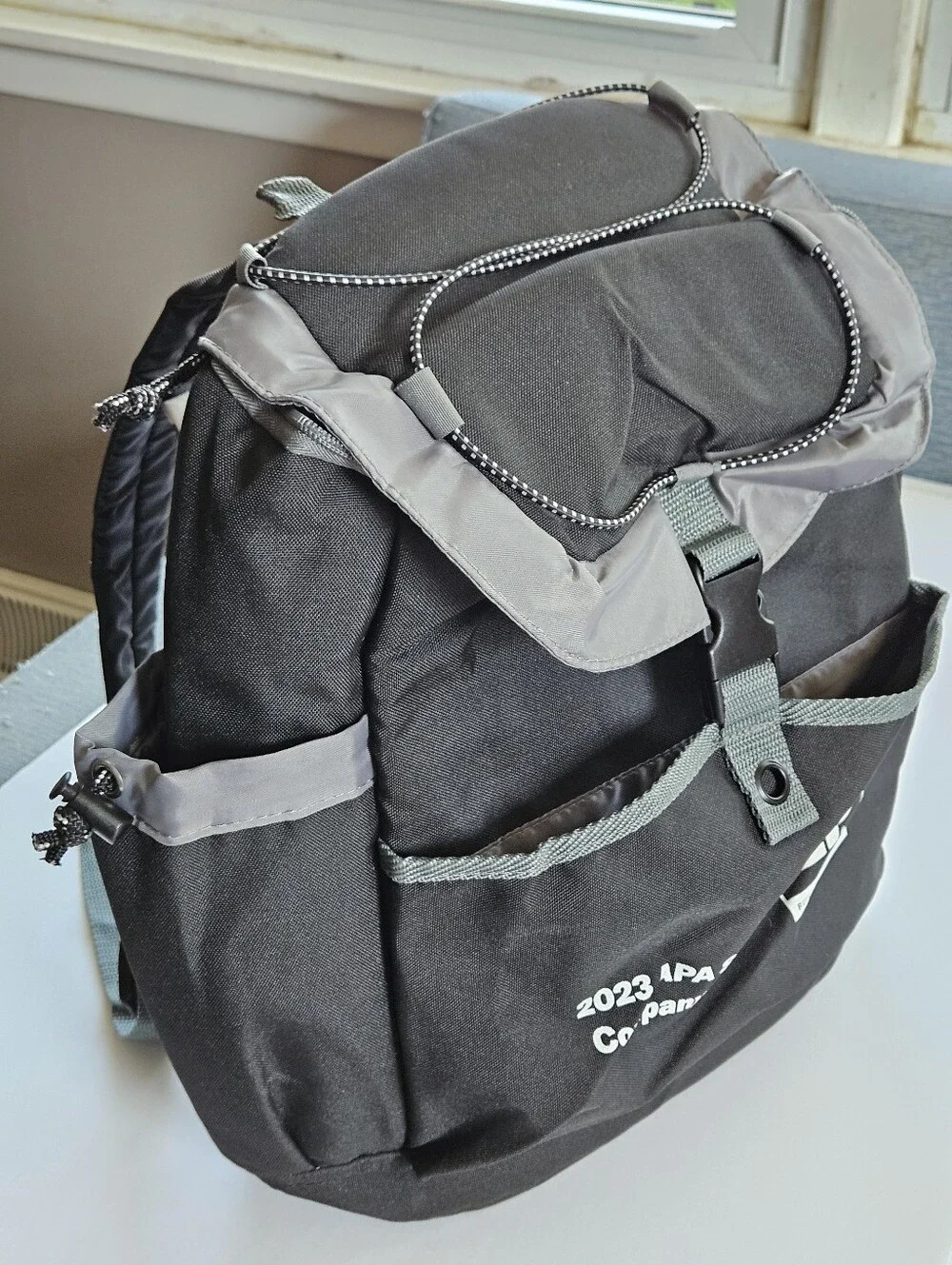 Gemline Park Side 24 can Backpack Cooler black grey branded LP Building Solution
